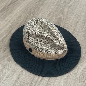Vince Camuto Straw Two Tone Fedora
